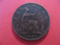 Grande-Bretagne - UK - Farthing 1891 Victoria 3910 - B. 1 Farthing