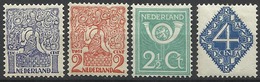 PAYS BAS N° 107 à 110 Neuf Avec Charnière De 1923 - Unused Stamps