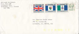 Canada Cover Sent To USA 12-12-1983 With More FLAG Stamps - Covers & Documents