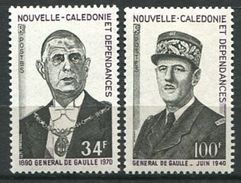 156 NOUVELLE CALEDONIE 1971 - Yvert 377/78 - General De Gaulle 40 Et 70 - Neuf ** (MNH) Sans Trace De Charniere - Neufs