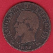 France 5 Centimes Napoléon III - 1856 D - 5 Centimes