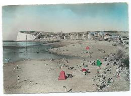 CPSM COLORISEE MERS LES BAINS, VUE DE LA PLAGE ANIMEE, SOMME 80 - Mers Les Bains