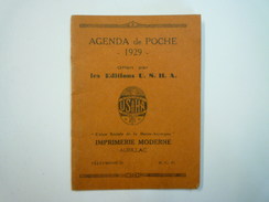 Petit AGENDA-CALENDRIER  De Poche  PUB   1929   - Formato Piccolo : 1921-40