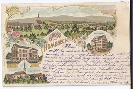 Gruss Aus HOMBRECHTIKON: 4-Bild-Litho Mit Schulhäusern 1899 - Hombrechtikon