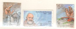 VAT 1999 1153 - 55 Padre Pio 3 Val Cpl Fu - Usados