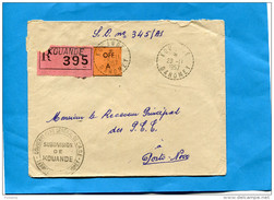 MARCOPHILIE Lettre-DAHOMEY-REC-OFF A-cad 1957 Kouandé-gouvt Gal AOF >receveur Pal Porto Novo - Cartas & Documentos