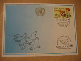 GEESE GANSO Poultry Duck Geneve 1992 Nordia 92 Card UN Switzerland - Geese