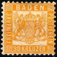 Stamp Baden 1862-65 30kr  Mint Lot74 - Postfris