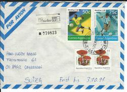 R-Brief Rosario 19.9.94 Nach Oberrieden CH - Lettres & Documents