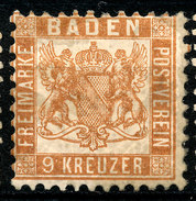 Stamp German States Baden 1862-65 9kr  Mint Lot12 - Postfris