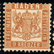 Stamp German States Baden 1862-65 9kr  Mint Lot16 - Postfris