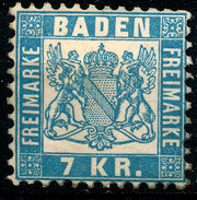 Stamp German States Baden 1868 7kr  Mint Lot26 - Neufs