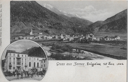 GRUSS AUS ZERNEZ → Mehrbild-Lichtdruck Anno 1906 - Zernez