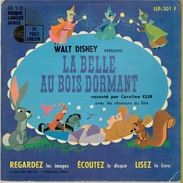 LA BELLE AU BOIS DORMANT 1968 WALT DISNEY LIVRET DE 24 PAGES ILLUSTREES DISQUE 33 TOURS CAROLINE CLER CHANSONS DU FILM - Records