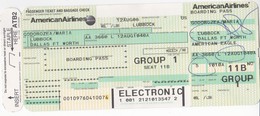 Lubbock- Dallas , Avion Ticket ,   2006 ,used - Europe