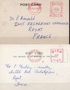 VGNETTES D'AFFRANCHISSEMENT...2 CARTES..1..AFRIQUE DU SUD ET 1 IRLANDE - Cartas & Documentos