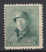 BELGIË - OBP - 1919 - Nr 167 - MH* - 1919-1920 Trench Helmet
