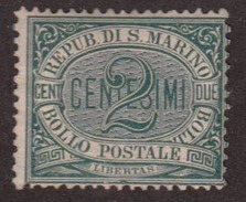 San Marino 1877 First Issued Stamp, Mint Mounted, See Note, Sc# 1 - Ungebraucht