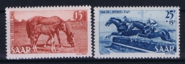 Saar: Mi Nr Mi Nr 265  - 266 MNH/**/postfrisch/neuf Sans Charniere  1949 Tag Des Pferdes - Ungebraucht