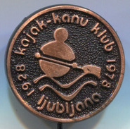 Rowing, Rudern, Canu, Kayak - Club LJUBLJANA, Slovenia, Vintage Pin, Badge, Abzeichen - Rowing