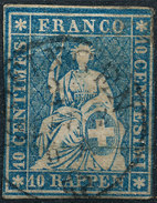 Stamp SWITZERLAND 1858-62 10r Used - Oblitérés