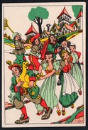 9106 - Alte Kunstkarte - Künstlerkarte - Links - Die Goldene Gans - N. Gel. - Links, K.L.