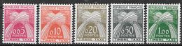 Frankreich 1960 / MiNr.  93 - 97   Portofreiheitsmarken    ** / MNH   (o3882) - 1960-.... Mint/hinged