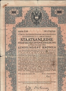 Austria Staatsanleihe 100 Kronen  Bassa Conservazione Doc.244 - D - F