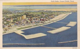 Texas Corpus Christi Aerial View Of Yacht Basin 1951 Curteich - Corpus Christi