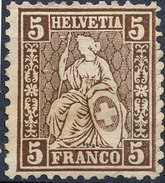 Stamp Switzerland 1862  5c Mint Lot#22 - Ongebruikt