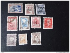 Argentine Lot De 10 Timbres Oblitérés Services - Officials