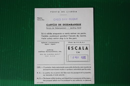 CARTA DI SBARCO LISBONA -  MN "CABO SAN ROQUE" - 1965 - Europe