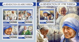 GUINEA REP. 2016 ** Blessing Of Mother Teresa Segnung Mutter Teresa M/S+S/S - OFFICIAL ISSUE - A1650 - Mutter Teresa