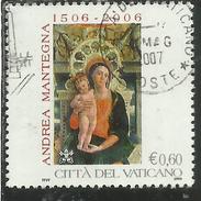 VATICANO VATICAN VATIKAN 2006 ANDREA MANTEGNA POLITTICO DI SAN ZENO € 0,60 USATO USED OBLITERE' - Used Stamps