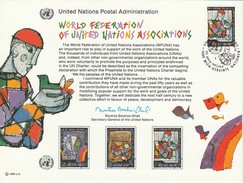 ONU Nations Unies - Vienne 222 Sur Carte Premier Jour - Fédération Mondiale Des Associations Pour Les N.U. FMANU - Cartas & Documentos