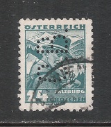 PERFIN AUSTRIA - 1934 - Valore Usato Da 24 G. COSTUMI REGIONALI Con Perforazione - In Buone Condizioni. - Perfins