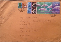 Hongkong Hong Kong China Cover With WWF Dolphin Stamps - Covers & Documents