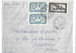 LETTRE . PAR AVION...SAIGON  RP...SUD VIET NAM .N°218 X 2  ..1950... - Briefe U. Dokumente