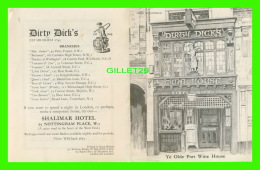 LIVRE - THE HISTORY OF "DIRTY DICK'S ", A LEGEND OF BISHOPSGATE - WINE HOUSE - 16 PAGES - - Antike