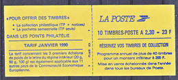France 2630 C1  Carnet Marianne De Briat Non Plié Daté 01 90 Neuf ** TB MNH  Sin Charnela Cote 25 - Modern : 1959-…