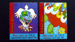 UNO-Genf 503/4 **/mnh, Weltfriedenstag: Mein Traum Vom Frieden, Zeichnungen Von Anggun Sita Rustinya U. Amanda Nunez - Unused Stamps