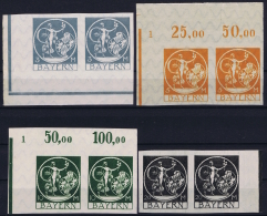 Bayern: Mi Nr 192 U - 195 U In Pairs Stamps Are MNH/**/postfrisch/neuf Sans Charniere - Neufs