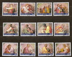 Vatican Vatikaan 1991 Yvertnr. 891-902 (°) Used Cote 18,50 Euro Chapelle Sixtine - Usados