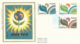 N° S50-52 (année 1976) Enveloppe Sur Soie-cachet Premier Jour-"U.N.E.S.C.O."-parfait état - Other & Unclassified