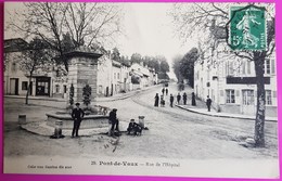 Cpa Pont De Vaux Rue De L' Hopital Carte Postale 01 Ain Proche Macon Tournus Romenay Cuisery Saint Trivier - Pont-de-Vaux