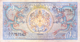 BHUTAN 1986 CURRENCY NOTE / BANK NOTE - 1 NGULTRUM - Bhoutan