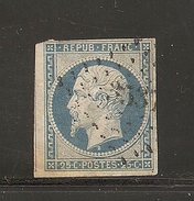 N° 10, 25 Cts Bleu, Pc 3537, Versailles, Seine Et Oise - 1852 Louis-Napoleon
