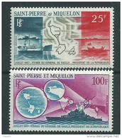 St Pierre Et Miquelon P A N° 38 / 39  XX Voyage Du Général De Gaulle, La Paire Sans Charnière, TB - Ongebruikt