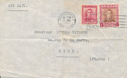 New Zealand Air Mail Cover Sent To France Auckland 1-6-1950 (the Cover Is Bended) - Posta Aerea