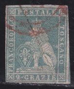 ANTICHI STATI TOSCANA 1851-52 Marzocco 2 Crazie I Emissione / Usato  Sassone 5     Prezzo Di Catalogo Euro 250 - Tuscany